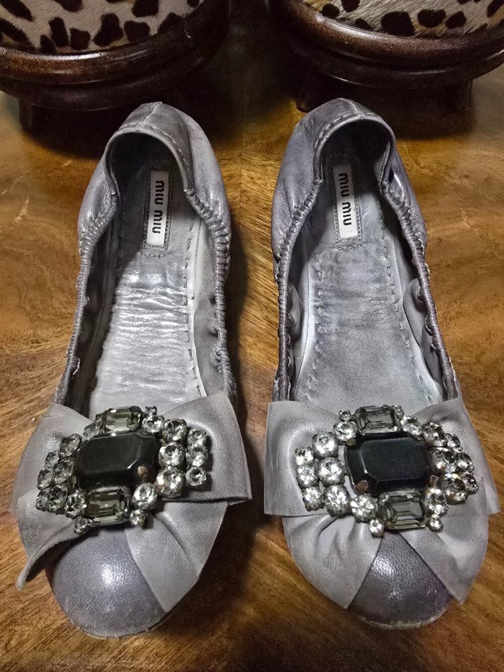 Miu Miu Leather Ballet Flats